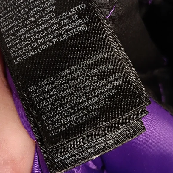 The North Face Purple Quilted 550 Down Puffer Jacket